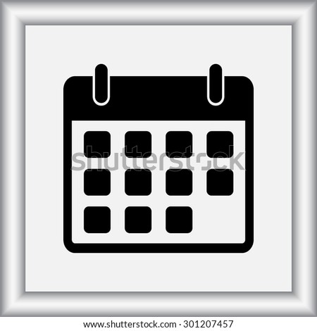 Calendar sign icon, vector illustration. Flat design style 