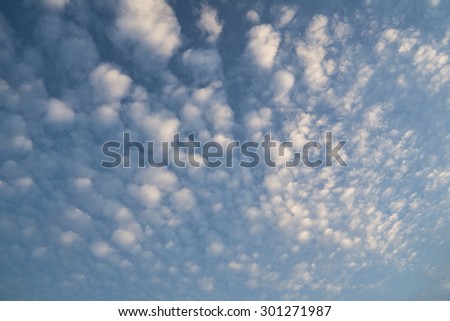 Beautiful clouds.Blue sky in the daytime.