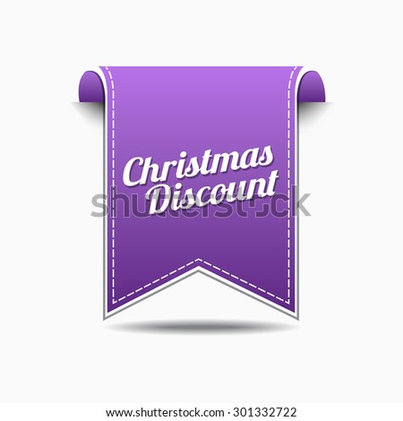 Christmas Discount Violet Vector Icon Design