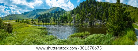 Alpine landscape, Lake Windebensee in Carinthia, Nockalmstrasse, Austria