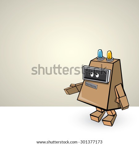 brown Cartoon 3d Robot
