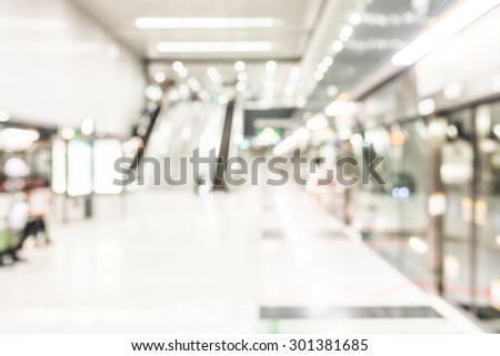 Abstract blur train station background