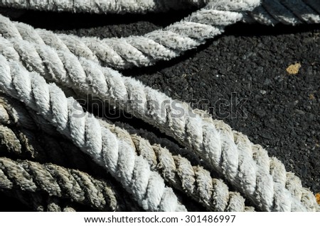 Naval Rope on a Pier, in Canary Islands, Spain