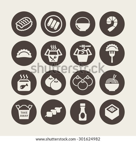 Asian food icons