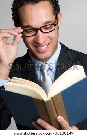 Businessman Reading Book