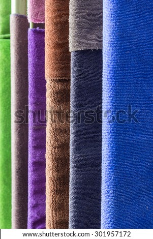 Colorful fabric at a local market