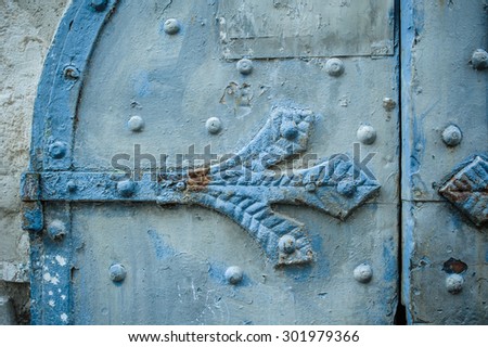 Texture of old metal gates