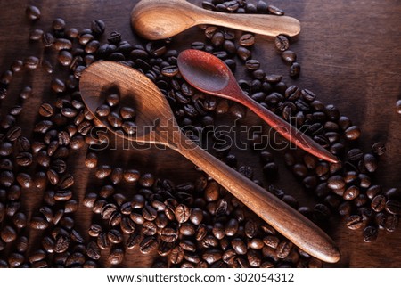 coffee beans with vintage style background.