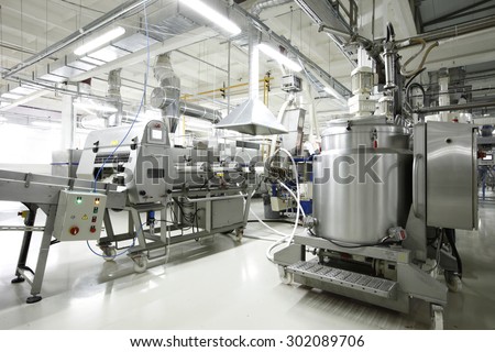 plant for the production candy and chocolate Royalty-Free Stock Photo #302089706
