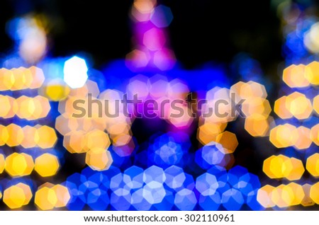 Abstract bokeh background of the festival.