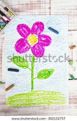 colorful drawing: beautiful flower