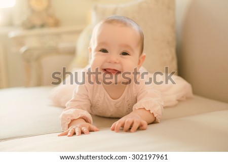 happy baby little girl
