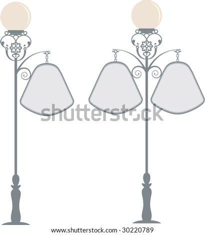 Wrought Iron Signage with Lamp