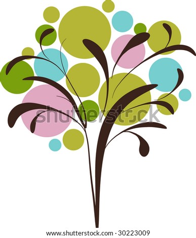 Decorative graphic icon of tree