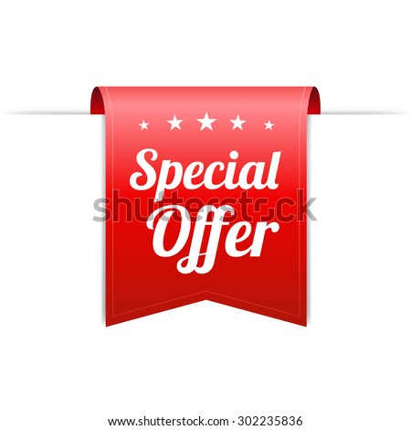 Special Offer Red Label Royalty-Free Stock Photo #302235836