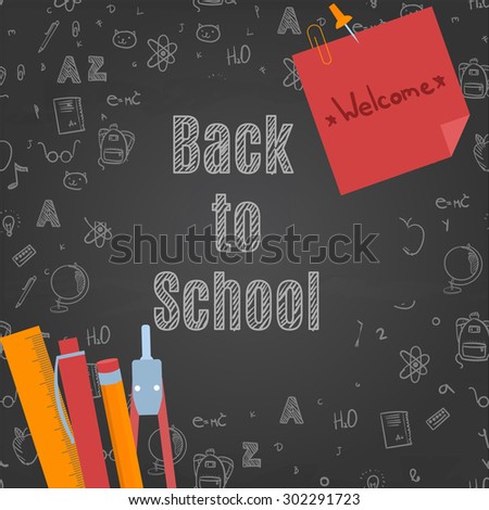 Back to school vector background