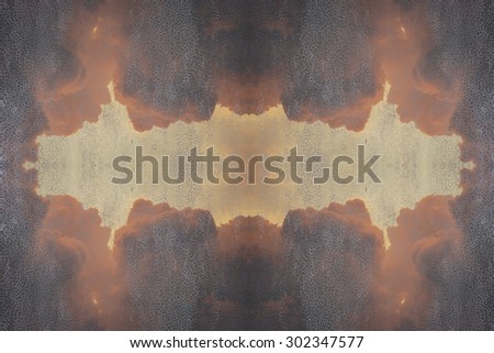 Abstract fresco clouds. Psychedelic background.