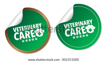 Veterinary care stickers