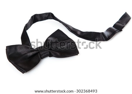 Bow tie  on white background Royalty-Free Stock Photo #302368493