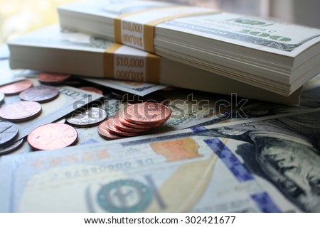 Money close up stock photo