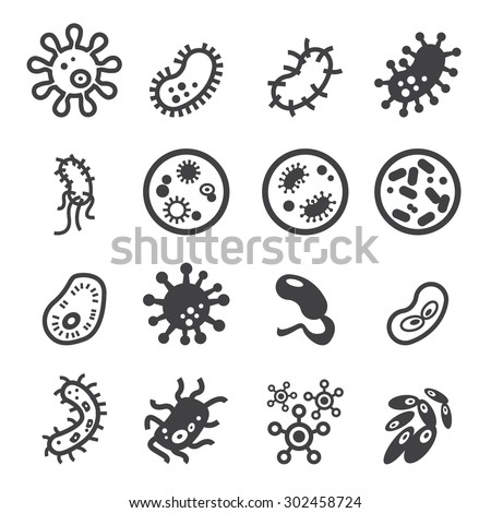 bacteria icon Royalty-Free Stock Photo #302458724