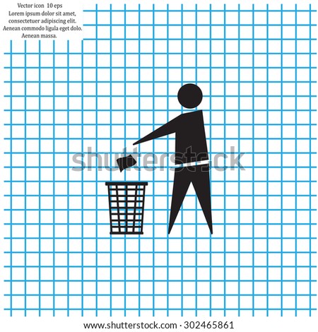 Trash bin icon great for any use. Vector EPS10.
