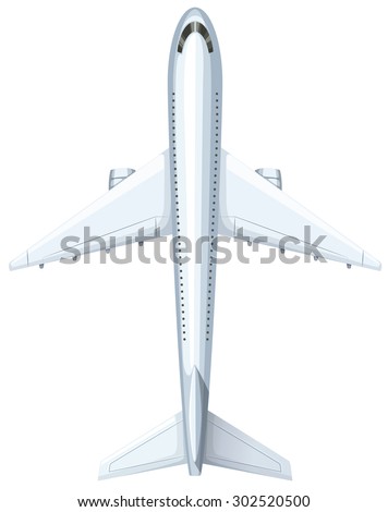 Modern design of airplane illustration