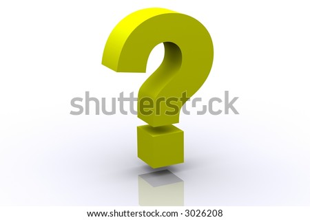 3d Yellow Question Mark