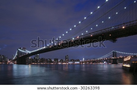 Brooklyn Bridge at night- New York