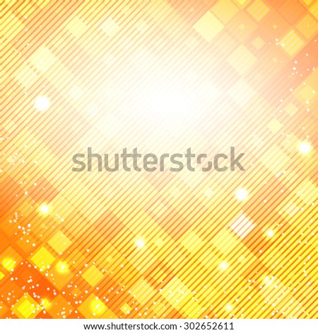 Abstract orange background with geometric elements. Raster copy.