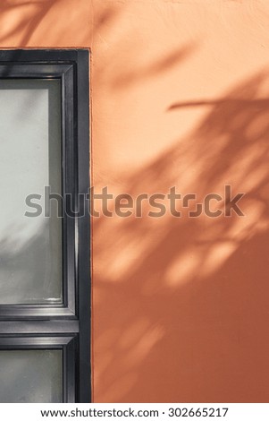 Empty wall and window with shadow