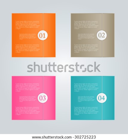 Infographic template with step options for business, startup concept, web design, data visualization, banner, brochure or flyer layouts, presentation, education. Abstract 3d stock vector illustration.