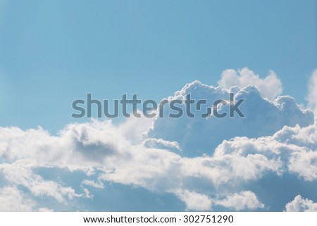 landscape of clouds in the blue sky