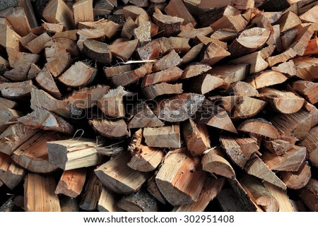 Dry firewood, ready for the oven