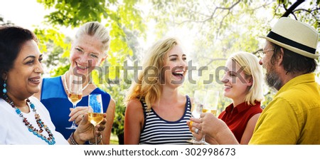 Diverse People Party Togetherness Friendship Concept