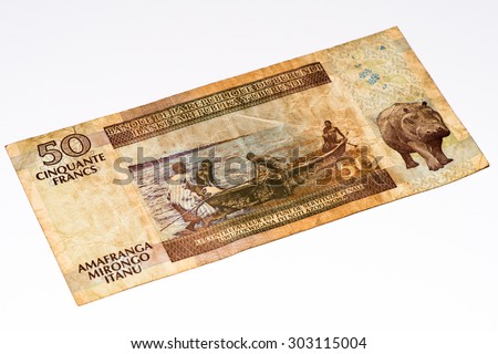 50 Burundian francs. Burundian franc is the national currency of Republic Burundi