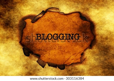 Blogging text on paper hole