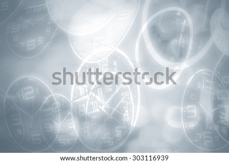 Abstract time conceptual, blurred vintage background.