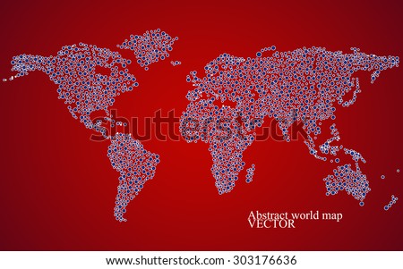 Abstract world map. Colorful background. Vector illustration. Eps 10