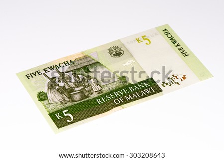 5 Malawi kwacha bank note. Malawi kwacha is the national currency in Malawi