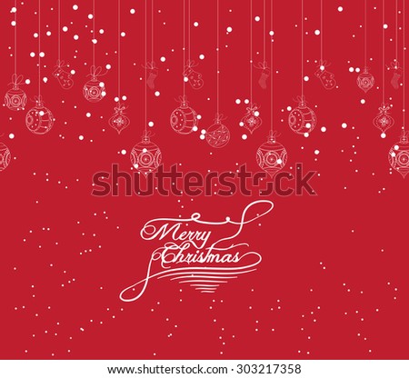 Merry Christmas banners with beads, stars and snowflakes