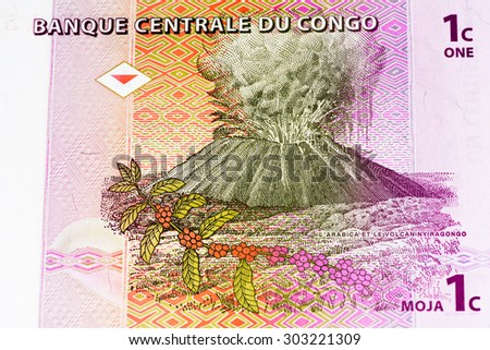 1 centimes bank note of Congo. Centimes is one of the currencies of Congo