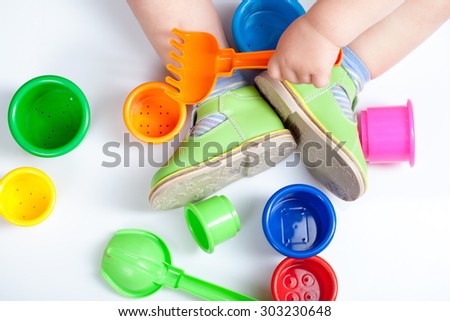 children's toys near sandals
