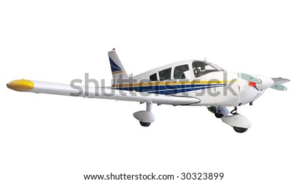 Light Aircraft isolated with clipping path Royalty-Free Stock Photo #30323899