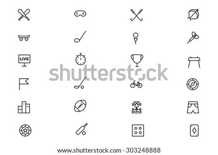 Sports Outline Vector Icons 2 