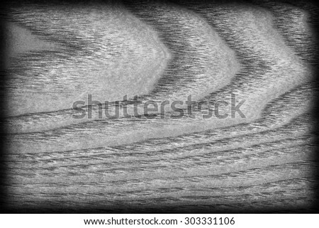 Maple Wood Veneer Bleached Dark Gray Vignette Grunge texture.