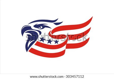 Eagle Head american flag