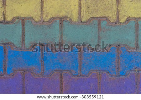 Colorful concrete pavement texture