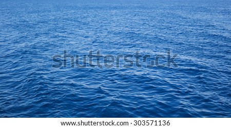 Blue sea water in calm