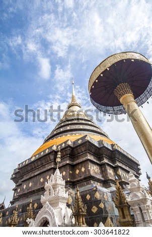 Huge pagoda in Lampang province , Thailand (public temple , can take picture)